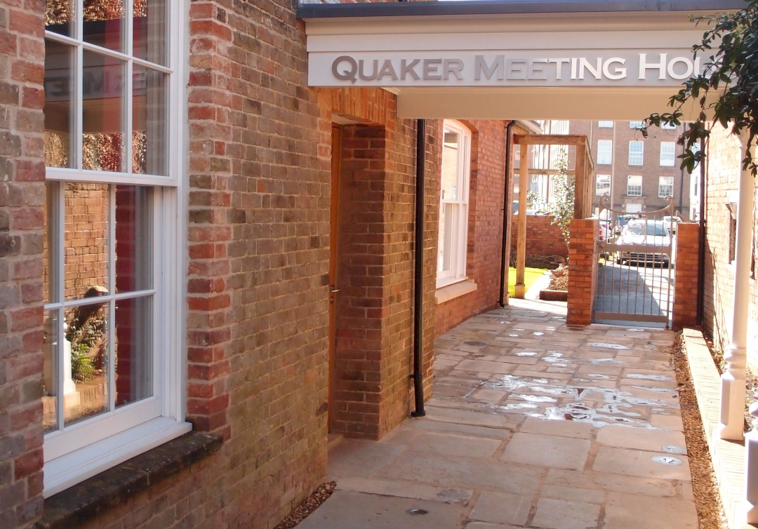 View of the entrance porch looking south.